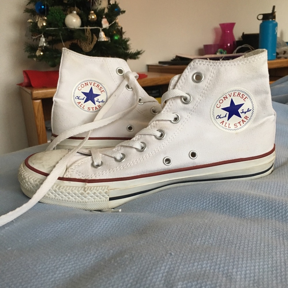 White Hightop Converse